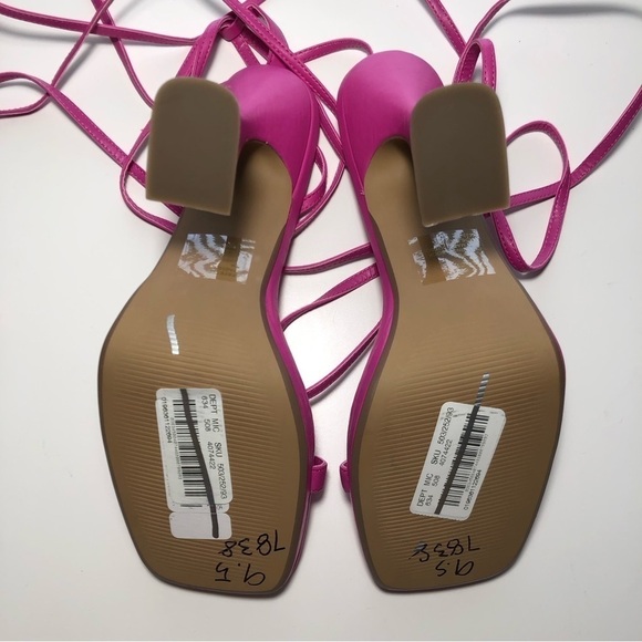 NEW Steve Madden Lafayette Lace Up Sandals in Fuchsia size 9.5 - Picture 8 of 11